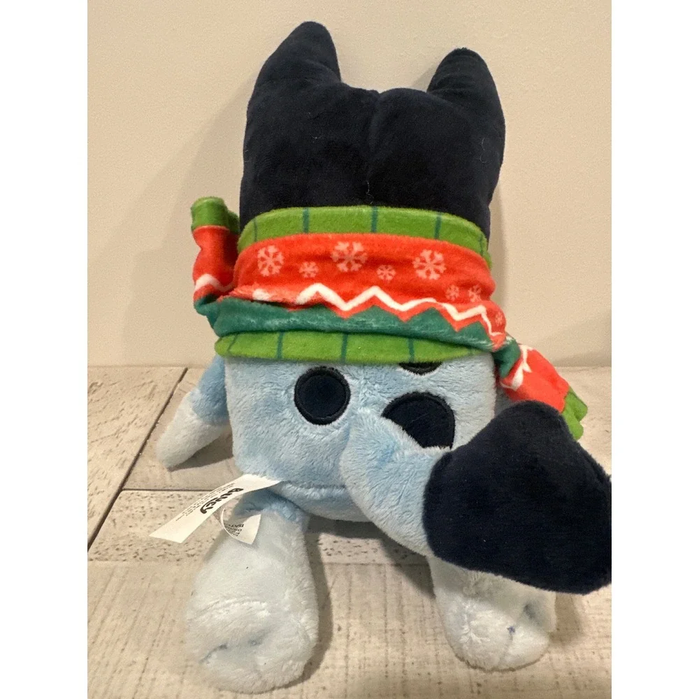 Bluey Christmas Plush Holiday Scarf Stuffed Animal Dan Dee 9 Inch Toy